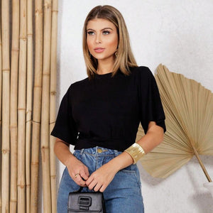 Blusa-Feminina-Social-Preta-De-Manga-Curta-Fashion-Iris-1