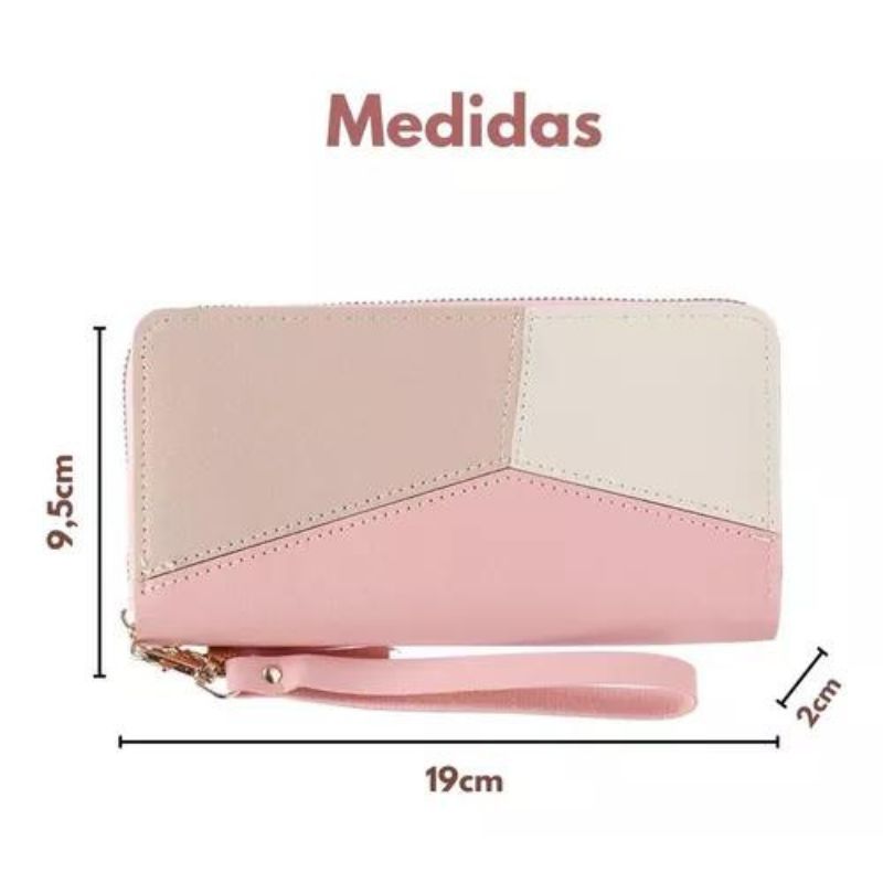 Carteira-Feminina-Rosa-Grande-Porta-Cartão