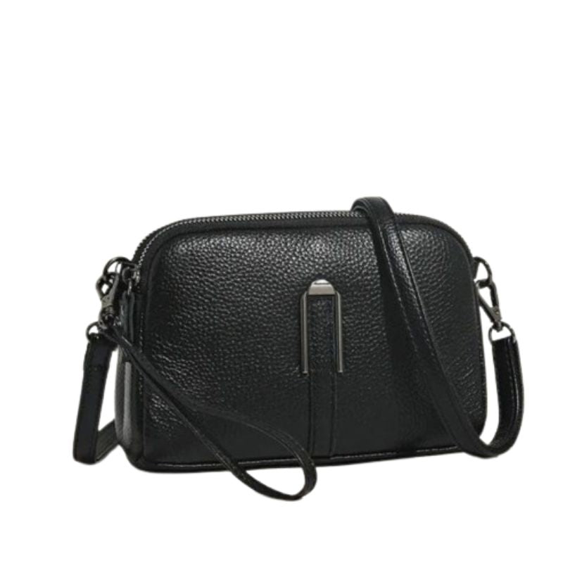 Bolsa-Feminina-Preta-De-Couro