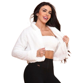 Casaco_Feminino_Inverno_Branco_Teddy_Pelúcia_Fashion_Iris