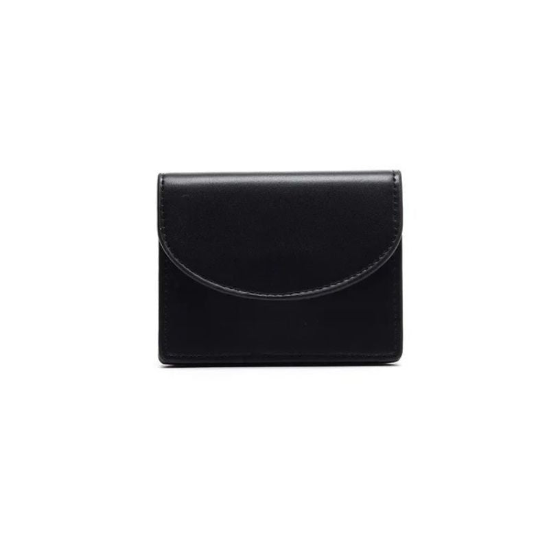 Carteira Feminina Pequena De Couro Preta